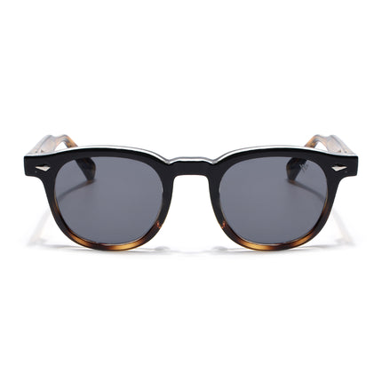 Wayfarer Sunglasses for Men & Women (Black Lens | Black & Brown Frame - MG8157)