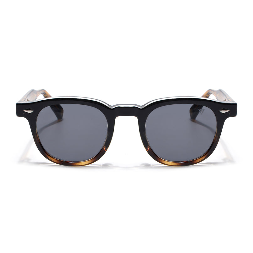Wayfarer Sunglasses for Men & Women (Black Lens | Black & Brown Frame - MG8157)