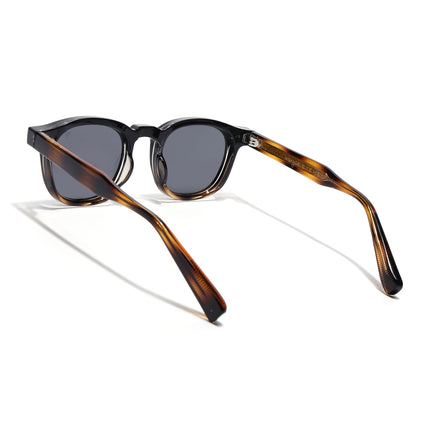 Wayfarer Sunglasses for Men & Women (Black Lens | Black & Brown Frame - MG8157)