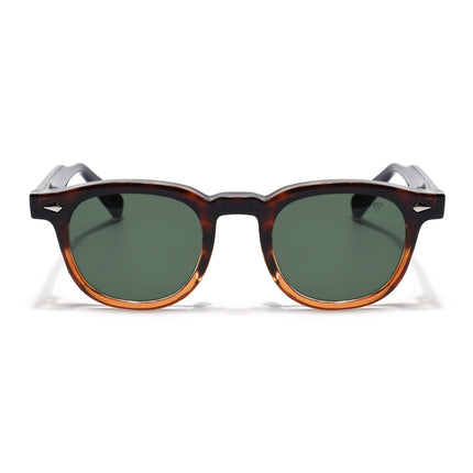 Wayfarer Sunglasses for Men & Women (Green Lens | Dark Brown Frame - MG8158)