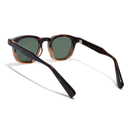 Wayfarer Sunglasses for Men & Women (Green Lens | Dark Brown Frame - MG8158)