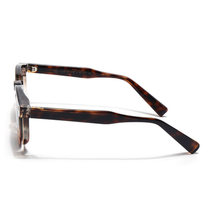 Wayfarer Sunglasses for Men & Women (Green Lens | Dark Brown Frame - MG8158)