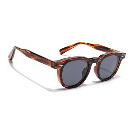 Wayfarer Sunglasses for Men & Women (Black Lens | Demi Brown Frame - MG8159)
