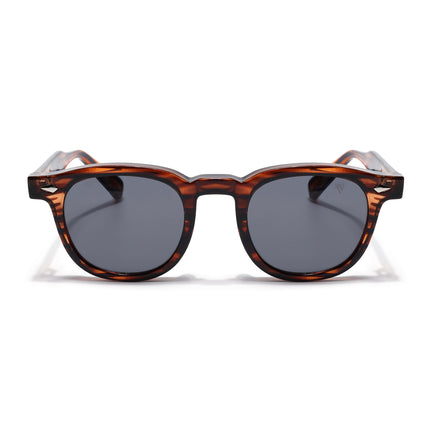 Wayfarer Sunglasses for Men & Women (Black Lens | Demi Brown Frame - MG8159)