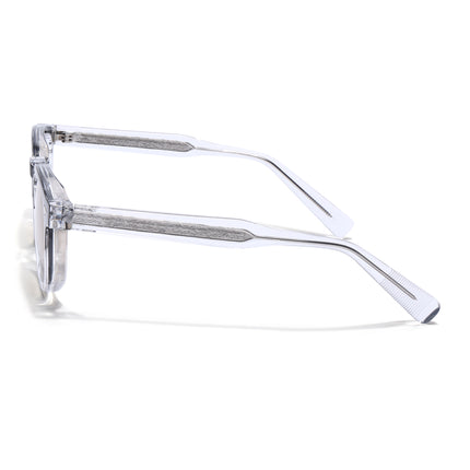 Wayfarer Sunglasses for Men & Women (Light Brown Lens | Black &Transparent Frame - MG8161)