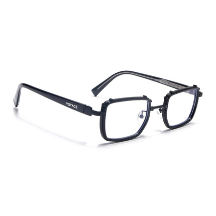 Voyage Black Square Eyeglasses for Men & Women (9930FMG7064-C1)