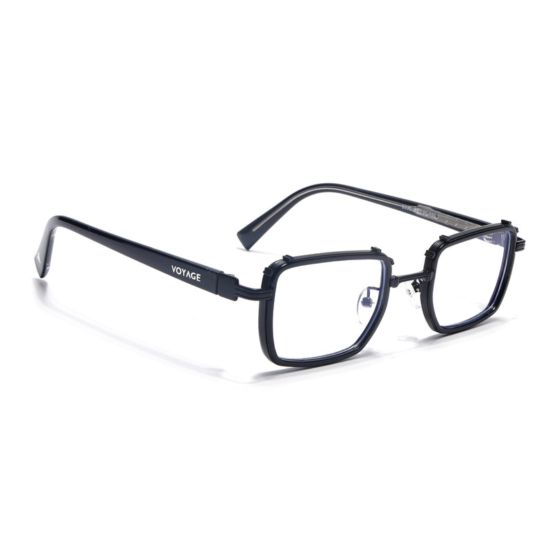 Voyage Black Square Eyeglasses for Men & Women (9930FMG7064-C1)