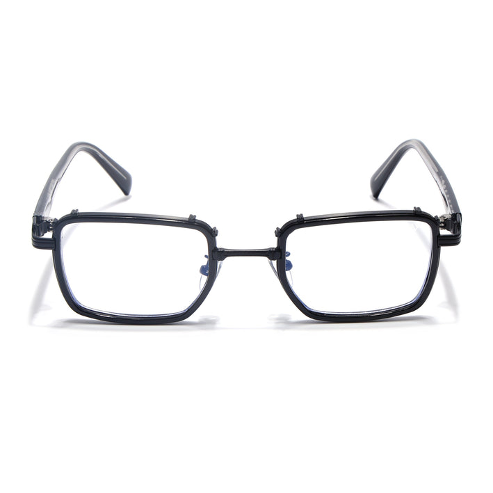 Voyage Black Square Eyeglasses for Men & Women (9930FMG7064-C1)