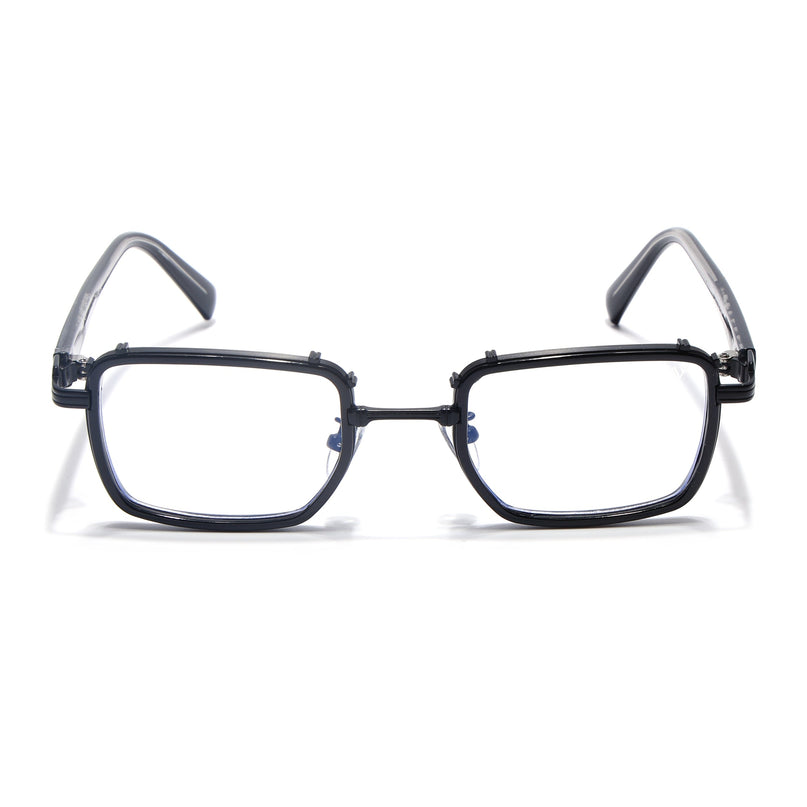 Voyage Black Square Eyeglasses for Men & Women (9930FMG7064-C1)