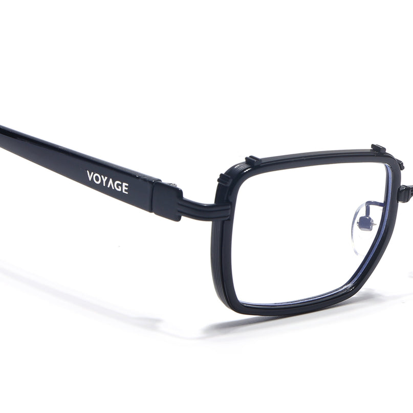 Voyage Black Square Eyeglasses for Men & Women (9930FMG7064-C1)