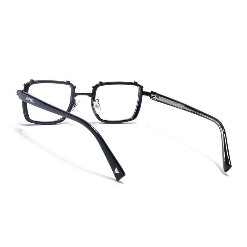 Voyage Black Square Eyeglasses for Men & Women (9930FMG7064-C1)