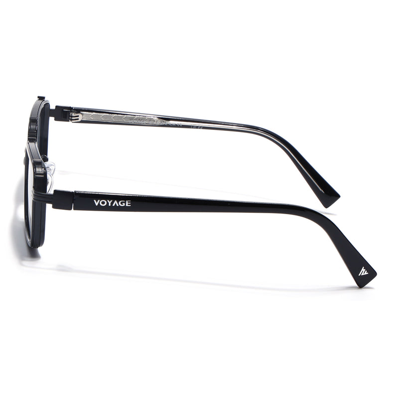 Square Sunglasses for Men & Women (Grey Lens | Black Frame - MG7053)
