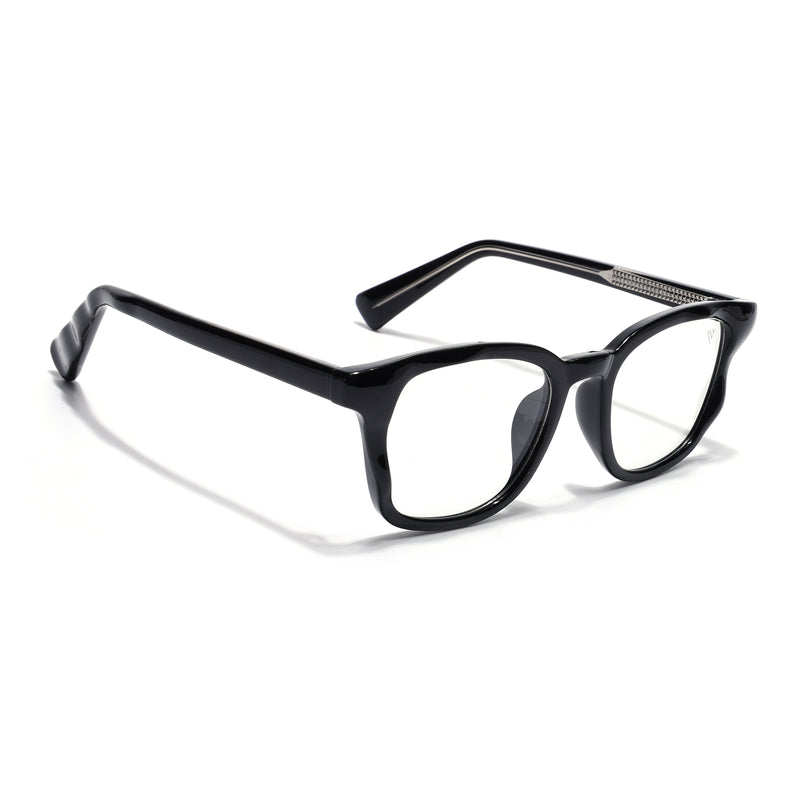 Voyage Shine Black Wayfarer Eyeglasses for Men & Women (99312FMG8187)
