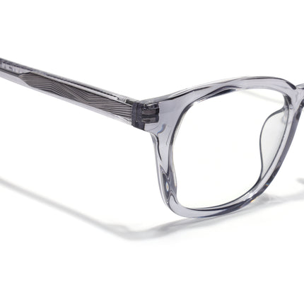 Voyage Grey Wayfarer Eyeglasses for Men & Women (99312FMG8190)