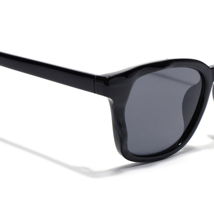 Wayfarer Sunglasses for Men & Women (Black Lens | Shine Black Frame - MG8162)