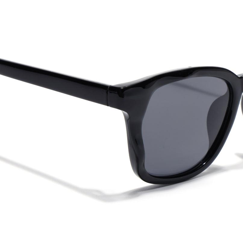 Wayfarer Sunglasses for Men & Women (Black Lens | Shine Black Frame - MG8162)