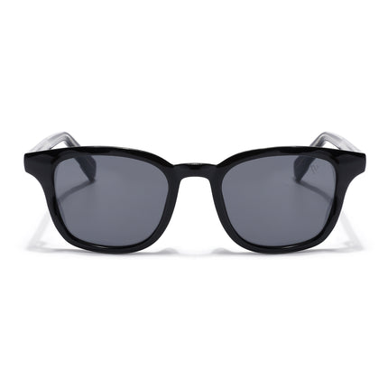 Wayfarer Sunglasses for Men & Women (Black Lens | Shine Black Frame - MG8162)