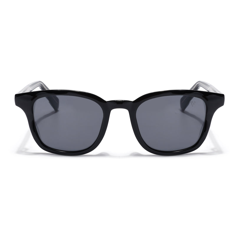 Wayfarer Sunglasses for Men & Women (Black Lens | Shine Black Frame - MG8162)