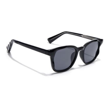 Wayfarer Sunglasses for Men & Women (Black Lens | Shine Black Frame - MG8162)
