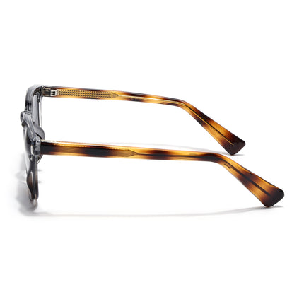 Wayfarer Sunglasses for Men & Women (Black Lens | Demi Brown Frame - MG8163)