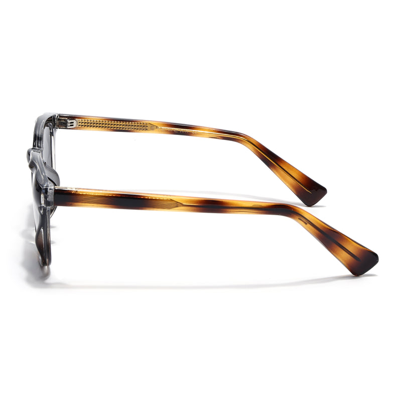 Wayfarer Sunglasses for Men & Women (Black Lens | Demi Brown Frame - MG8163)