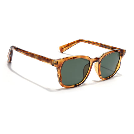 Wayfarer Sunglasses for Men & Women (Green Lens | Orange Frame - MG8164)