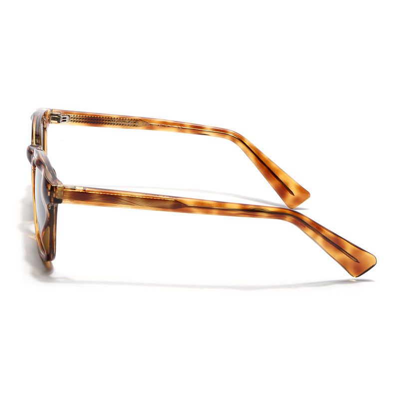 Wayfarer Sunglasses for Men & Women (Green Lens | Orange Frame - MG8164)