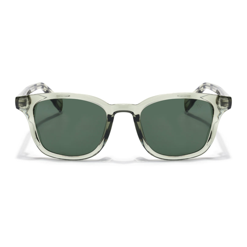 Wayfarer Sunglasses for Men & Women (Green Lens | Green Frame - MG8166)