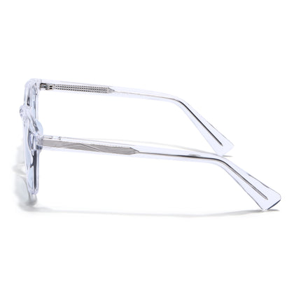 Wayfarer Sunglasses for Men & Women (Blue Lens | Transparent Frame - MG8167)