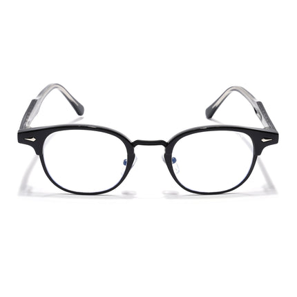 Voyage Black Half Rim Eyeglasses for Men & Women (9940FMG7127-C1)