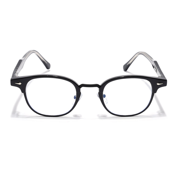 Voyage Black Half Rim Eyeglasses for Men & Women (9940FMG7127-C1)