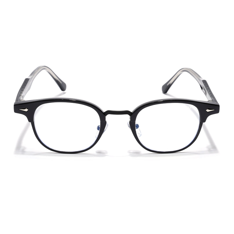 Voyage Black Half Rim Eyeglasses for Men & Women (9940FMG7127-C1)