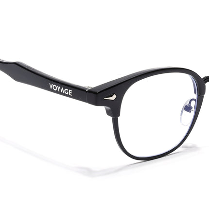 Voyage Black Half Rim Eyeglasses for Men & Women (9940FMG7127-C1)