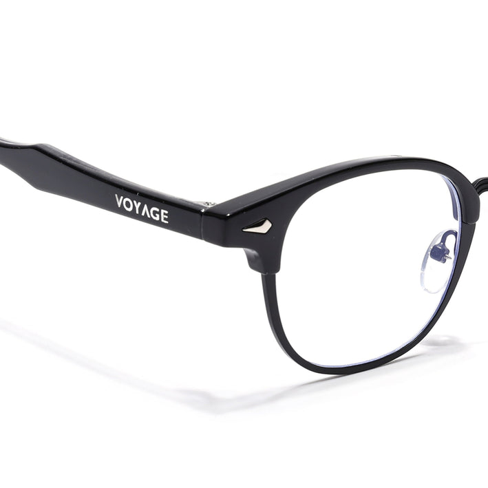 Voyage Black Half Rim Eyeglasses for Men & Women (9940FMG7127-C1)