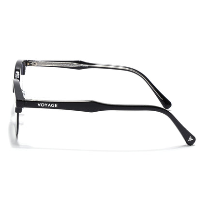 Voyage Black Half Rim Eyeglasses for Men & Women (9940FMG7127-C1)