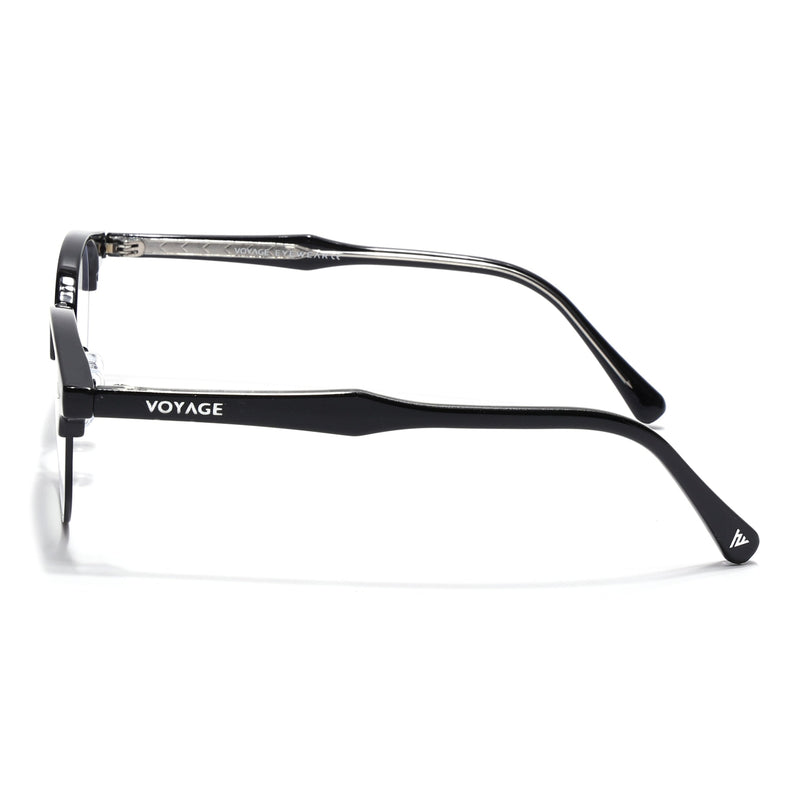 Voyage Black Half Rim Eyeglasses for Men & Women (9940FMG7127-C1)