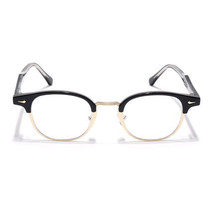 Voyage Golden & Black Half Rim Eyeglasses for Men & Women (9940FMG7128-C2)