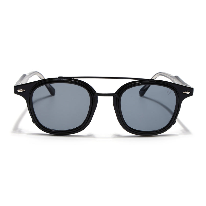 Wayfarer Sunglasses for Men & Women (Grey Lens | Black Frame - MG7105)