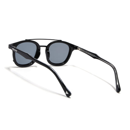 Wayfarer Sunglasses for Men & Women (Grey Lens | Black Frame - MG7105)