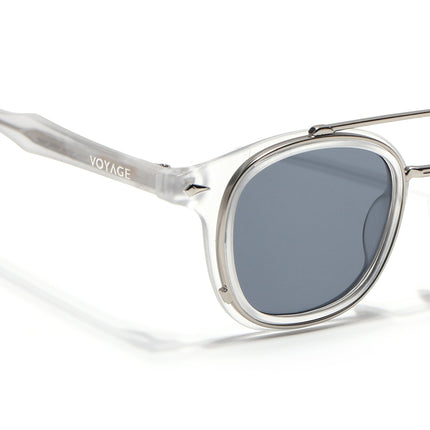 Wayfarer Sunglasses for Men & Women (Grey Lens | Silver & Matt Grey Frame - MG7107)