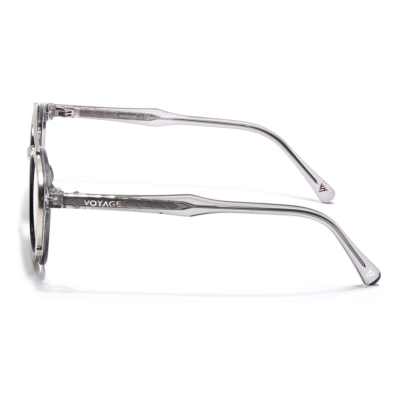 Wayfarer Sunglasses for Men & Women (Grey Lens | Silver & Transparent Grey Frame - MG7108)