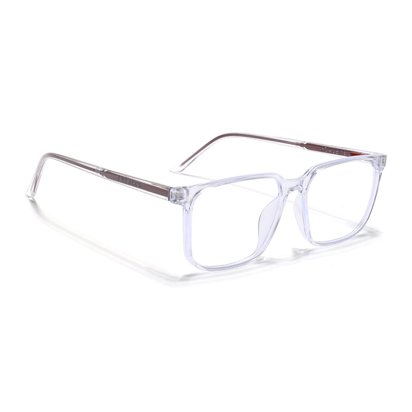 Eyejack Minimals Transparent Square Eyeglasses for Men & Women (A01FCL1306-C3)