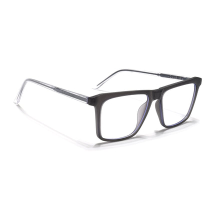 Eyejack Minimals Matt Grey Square Eyeglasses for Men & Women (A02FCL1312-C2)