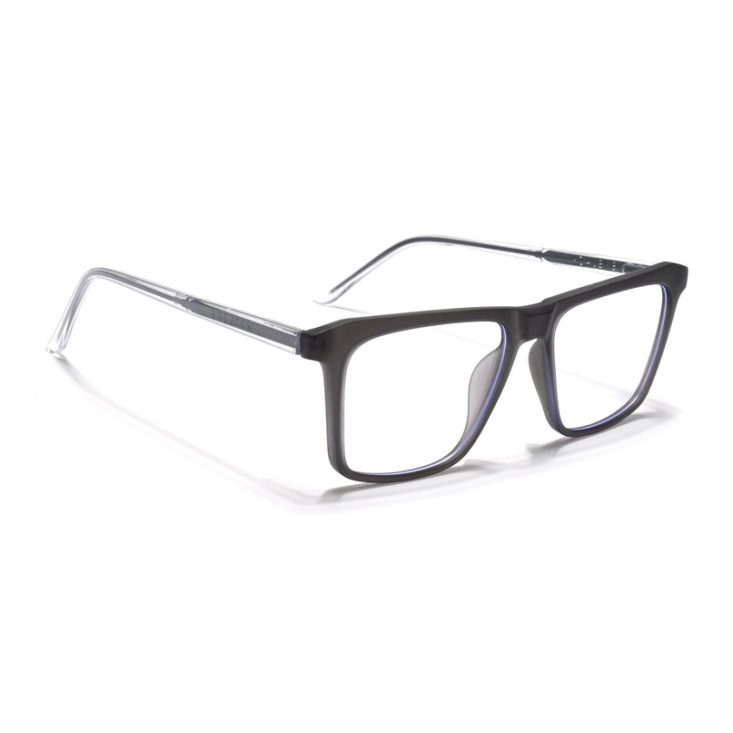 Eyejack Minimals Matt Grey Square Eyeglasses for Men & Women (A02FCL1312-C2)
