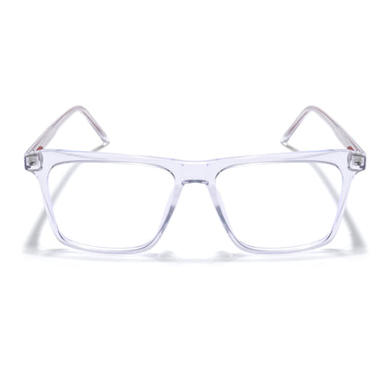 Eyejack Minimals Transparent Square Eyeglasses for Men & Women (A02FCL1313-C3)