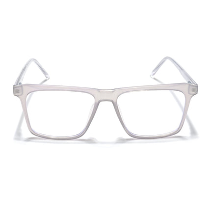 Eyejack Minimals Transparent Grey Square Eyeglasses for Men & Women (A02FCL1315-C5)