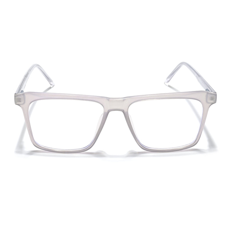 Eyejack Minimals Transparent Grey Square Eyeglasses for Men & Women (A02FCL1315-C5)