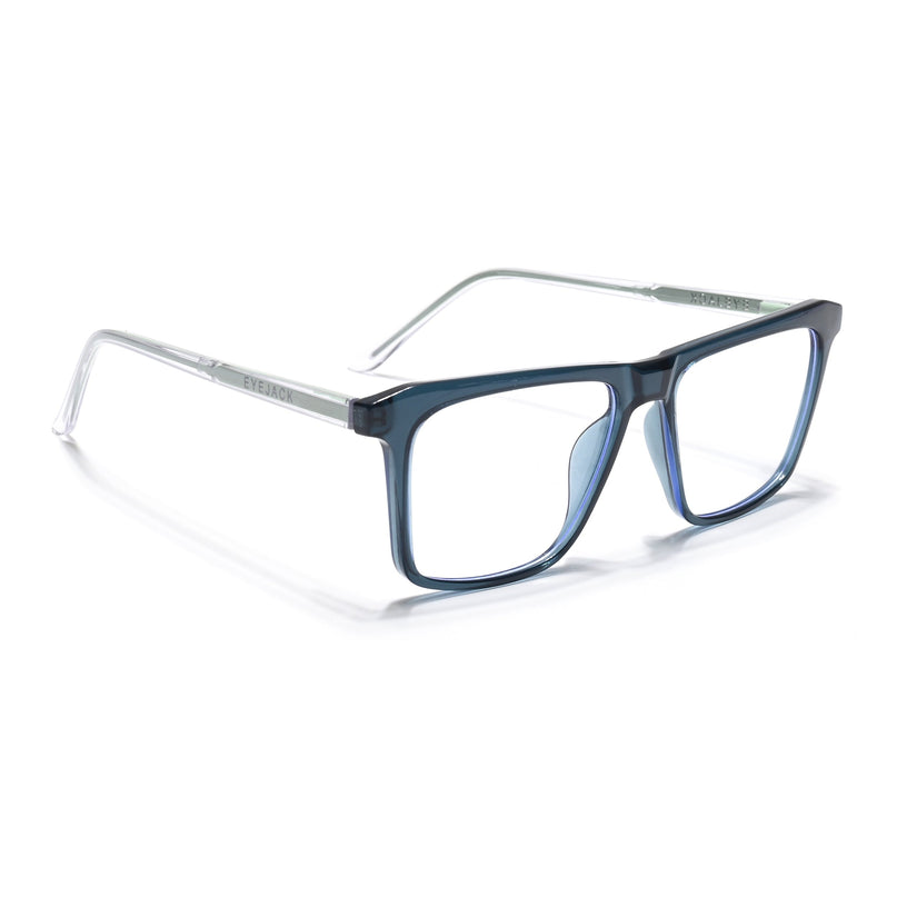 Eyejack Minimals Sea Green Square Eyeglasses for Men & Women (A02FCL1316-C6)