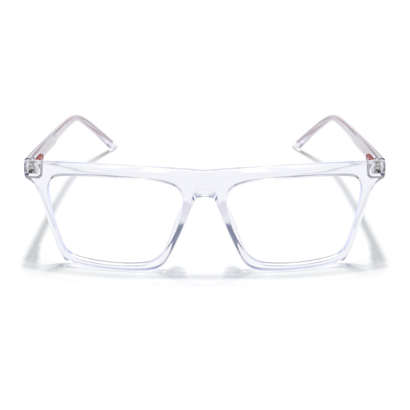 Eyejack Minimals Transparent Square Eyeglasses for Men & Women (A03FCL1320-C3)