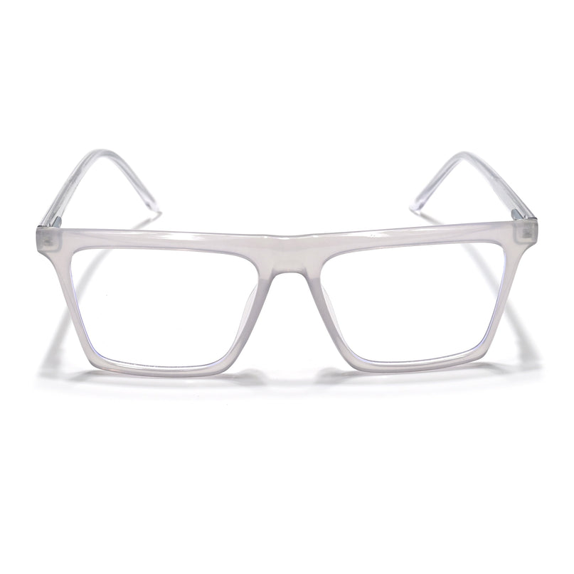 Eyejack Minimals Transparent Grey Square Eyeglasses for Men & Women (A03FCL1322-C5)